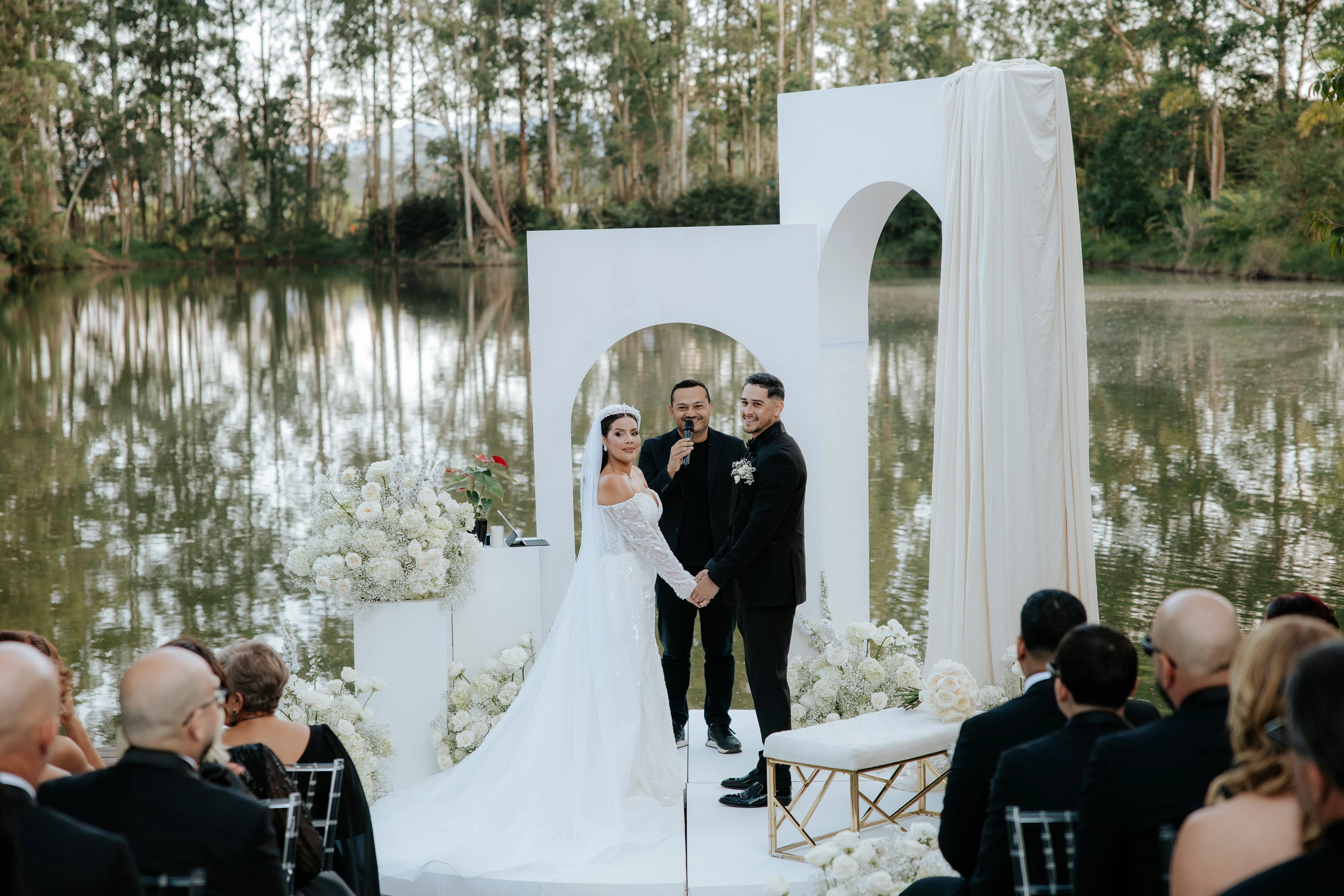Tropical boutique resort pool and palms — private Miami elopement venue alternative to a busy public beach